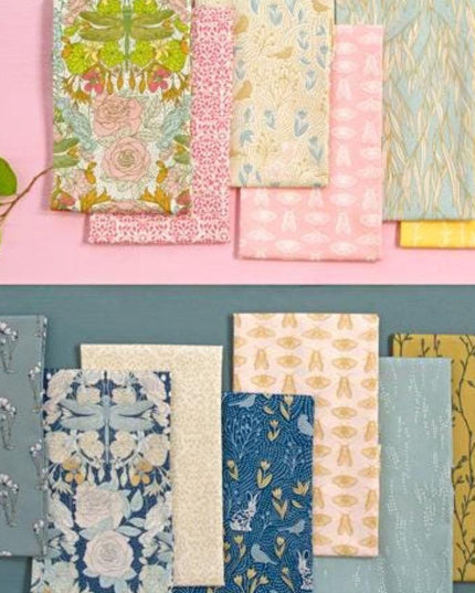 AGF Fabric | Libellule in Awakening | AGF Spring Equinox  | Sold by the Half Yard | Nesting Season | Katie O’Shea