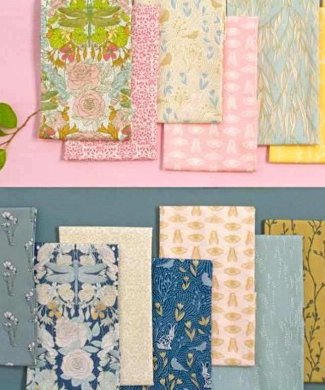 AGF Fabric | Libellule in Awakening | AGF Spring Equinox  | Sold by the Half Yard | Nesting Season | Katie O’Shea