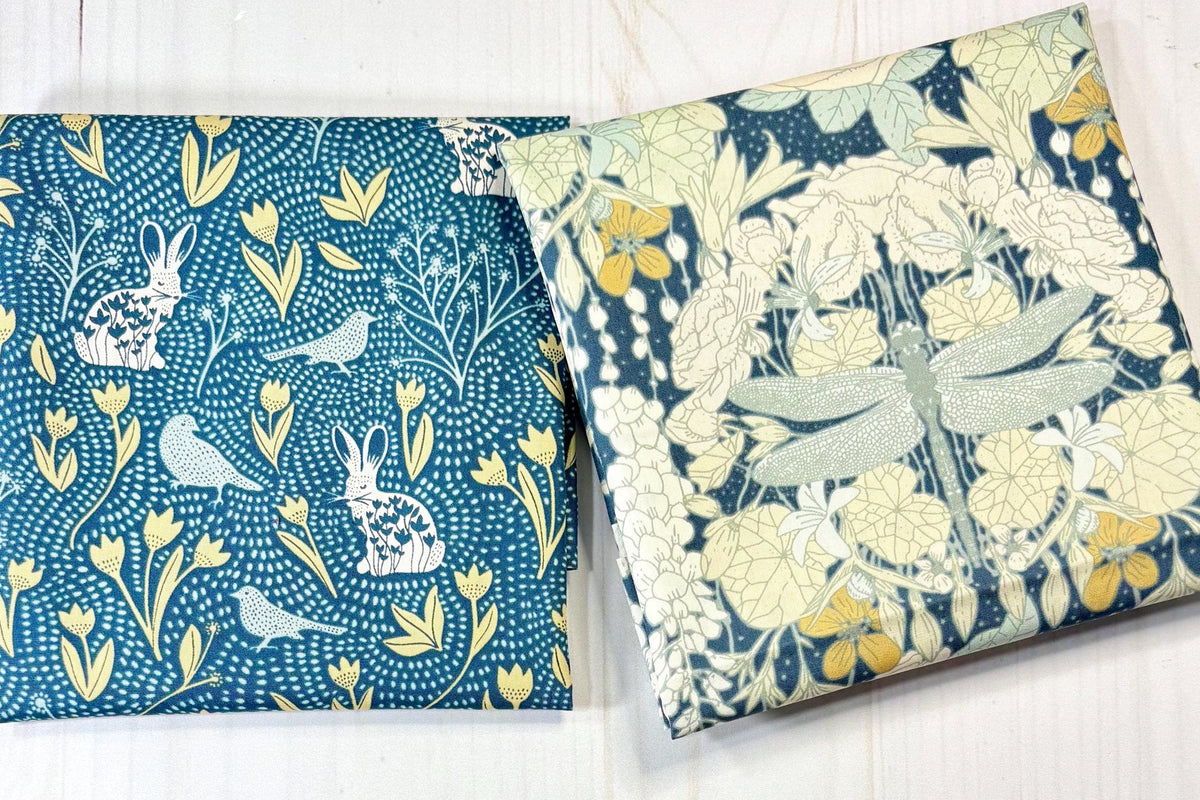 AGF Fabric | Libellule in Awakening | AGF Spring Equinox | Sold by the Half Yard | Nesting Season | Katie O’Shea