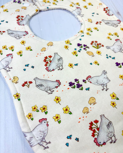 Baby Bibs - Baby Girl Bibs - Baby Chicks - Bibs - Farm Bib - Chickens - Baby Shower Gift - Baby Christmas Gift - Farm