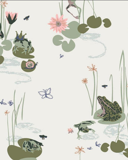 AGF Fabric | Frog Fabric | Frog Pond Lillypad cotton fabric | Bog Party Lilliput | Art Gallery Fabrics | Sold by the Half Yard