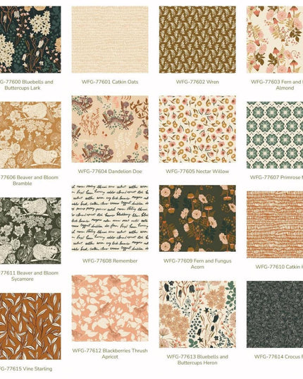 AGF | Wild Forgotten | Bluebells & Buttercups Lark | WFG-77600 | Art Gallery Fabrics | AGF Quilt Cotton | Sold by the Half Yard