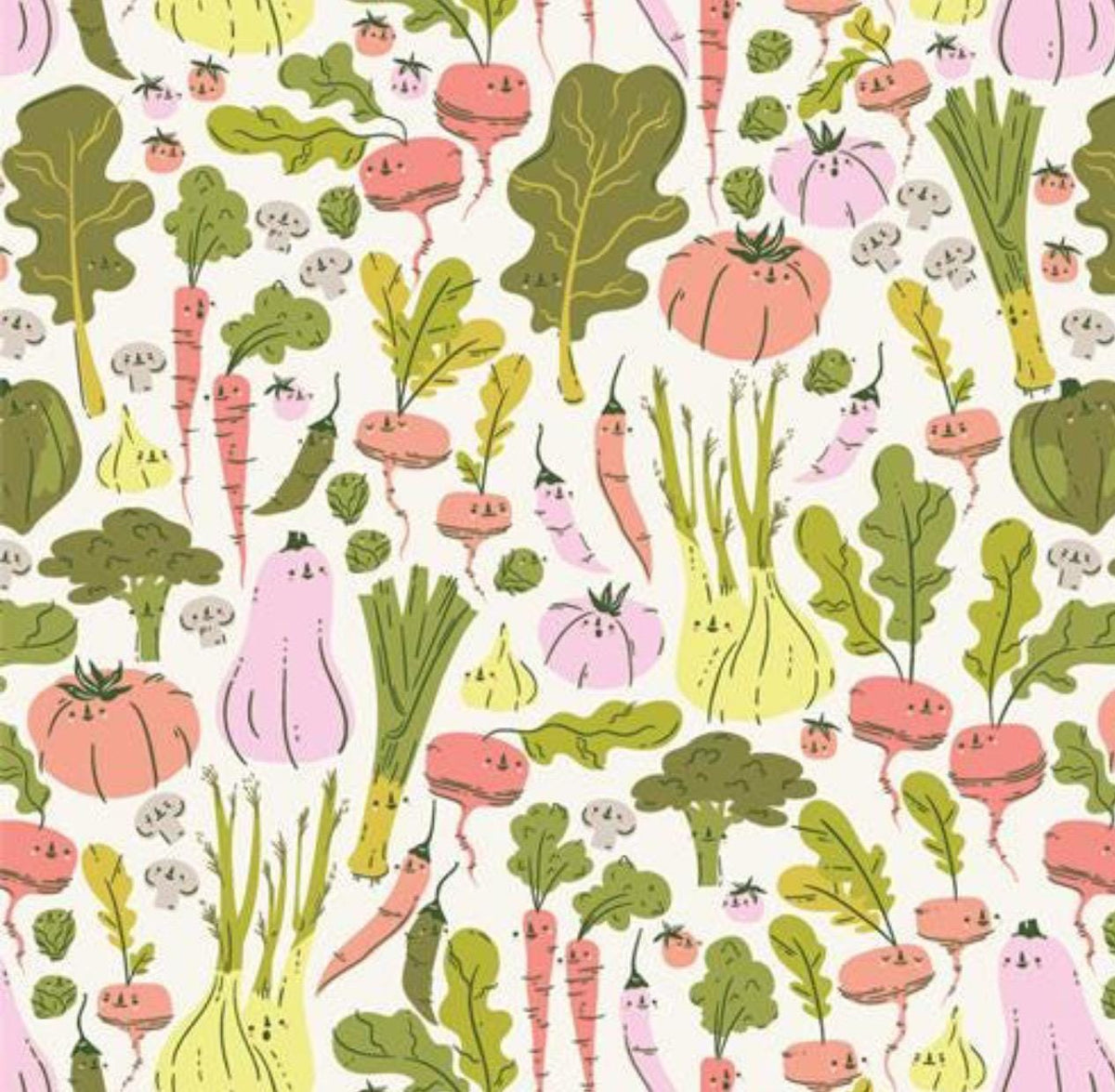 AGF | Cottage Grove - Eat Your Veggies - CTG77100 | Art Gallery Fabrics | Sold by the Half Yard
