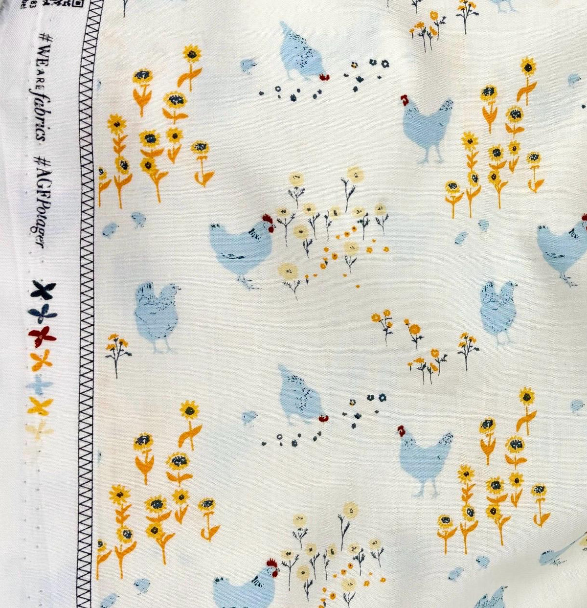 AGF Fabric | Hens and Chicks for Art Gallery Fabrics | Quilting Cotton | Sold by the Half Yard