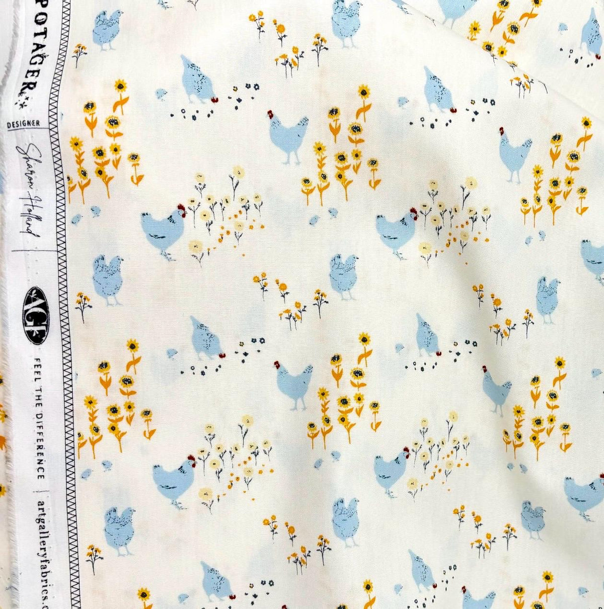 AGF Fabric | Hens and Chicks for Art Gallery Fabrics | Quilting Cotton | Sold by the Half Yard