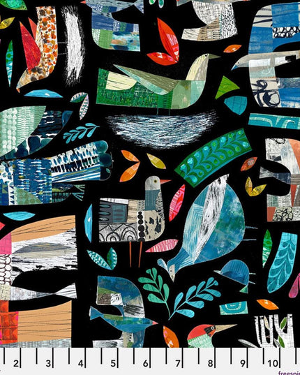 Flying South Flock Together by Clare Youngs | Free Spirit Fabric | Quilting Cotton | Sold by the Half Yard