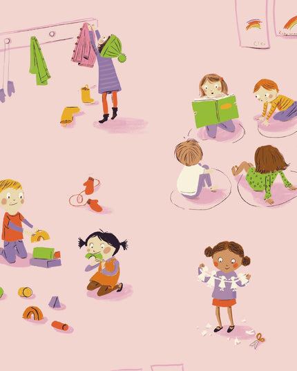 PRE-ORDER - JUNE 2026 || Windham Fabrics - Heather Ross - Heather Ross Favorites - Kindergarten in Pink - Sold by Half Yard