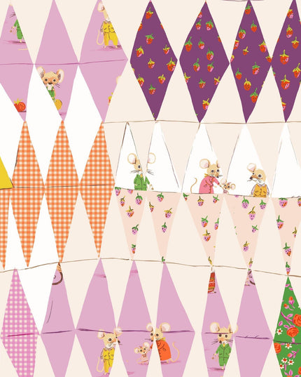 PRE-ORDER June 2026 || Windham Fabrics - Heather Ross - Heather Ross Favorites - Trixie Collage in Blush - Sold by Half Yard