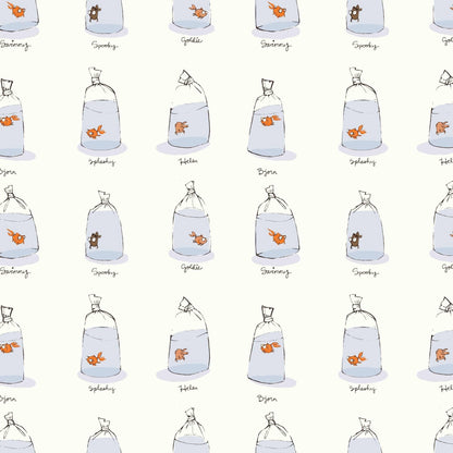 In Stock! Windham Fabrics - Heather Ross - Heather Ross Favorites - Goldfishes in Bags - Sold by Half Yard