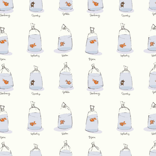 In Stock! Windham Fabrics - Heather Ross - Heather Ross Favorites - Goldfishes in Bags - Sold by Half Yard
