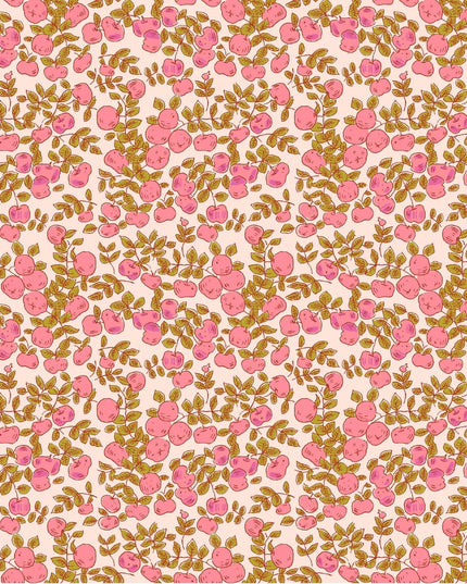PRE-ORDER - JUNE 2026 || Windham Fabrics - Heather Ross - Heather Ross Favorites - Apples in blush - Sold by Half Yard