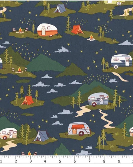 AGF Happy Camper | Campfire Stories | Art Gallery Fabrics | SKU# HPC-64606 | Sold by the Half Yard