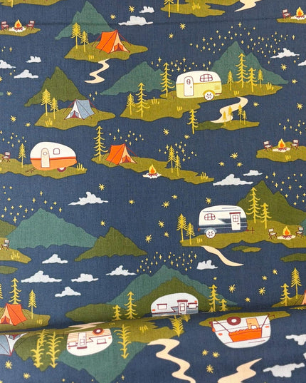 AGF Happy Camper | Campfire Stories | Art Gallery Fabrics | SKU# HPC-64606 | Sold by the Half Yard