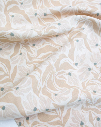 AGF Linen Cotton Blend | Wind Dance Haze Linen Blend | Tangerine by AGF Studio | Art Gallery Fabrics | Sold by the Yard