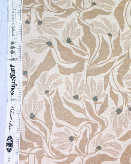 AGF Linen Cotton Blend | Wind Dance Haze Linen Blend | Tangerine by AGF Studio | Art Gallery Fabrics | Sold by the Yard
