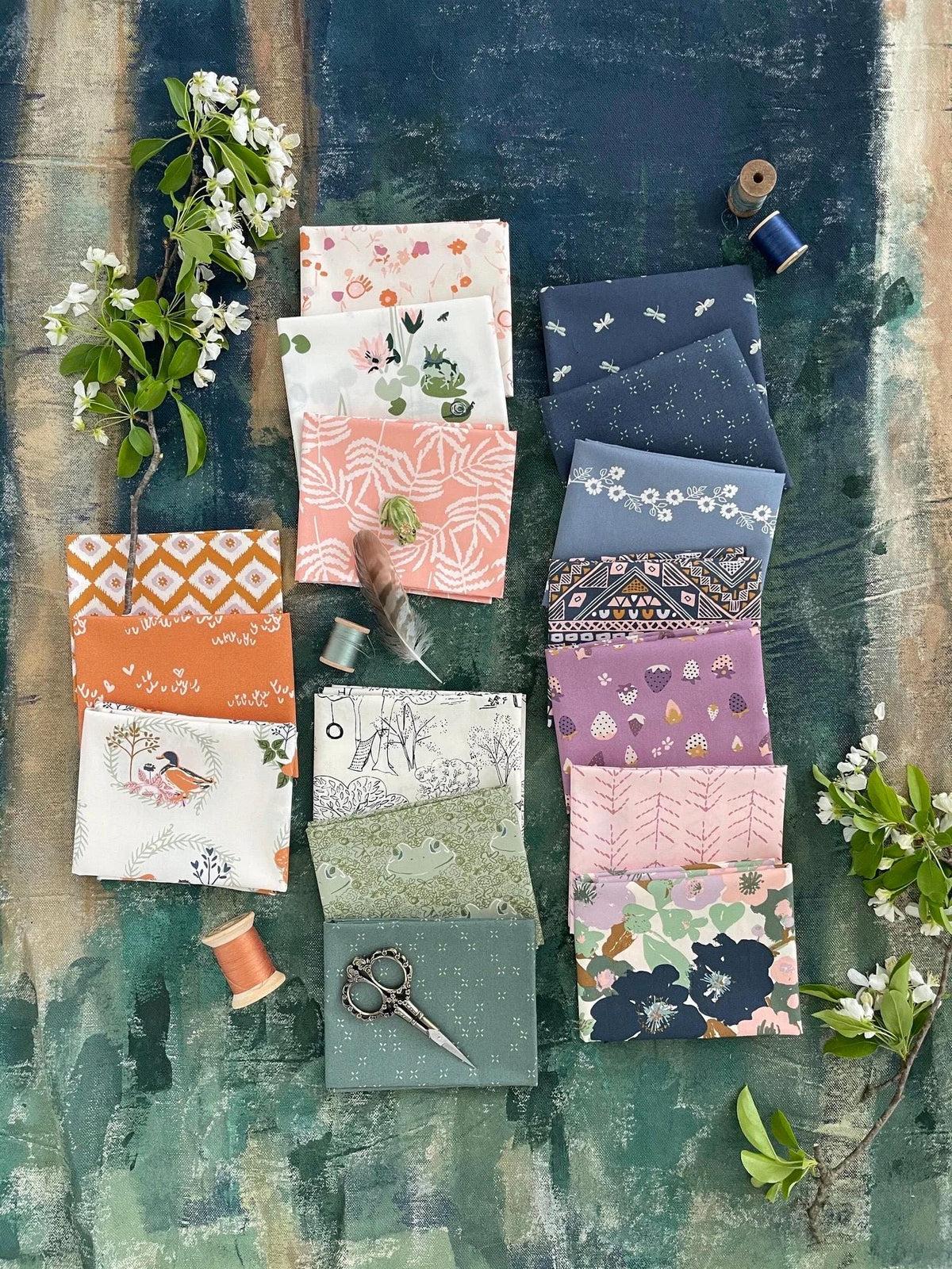 AGF Fabric | Frog Fabric | Frog Pond Lillypad cotton fabric | Bog Party Lilliput | Art Gallery Fabrics | Sold by the Half Yard