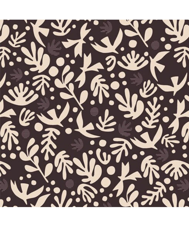 AGF Fabric | Boho Birds in Truffle | Duval | Suzy Quilts | Art Gallery | Sold by the Half Yard