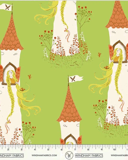 PRE-ORDER June 2026 || Windham Fabrics - Heather Ross - Heather Ross Favorites - Rapunzel Green - Sold by Half Yard