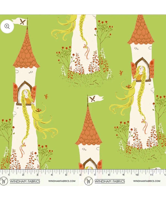 PRE-ORDER June 2026 || Windham Fabrics - Heather Ross - Heather Ross Favorites - Rapunzel Green - Sold by Half Yard