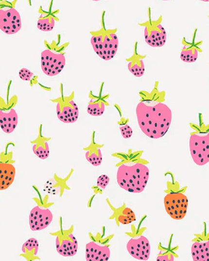 PRE-ORDER - JUNE 2026 || Windham Fabrics - Heather Ross - Heather Ross Favorites - Strawberries Blush - Sold by Half Yard