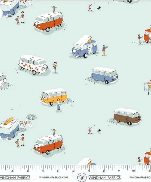 PRE-ORDER June 2026 || Windham Fabrics - Heather Ross - Heather Ross Favorites - Bus - Sold by Half Yard
