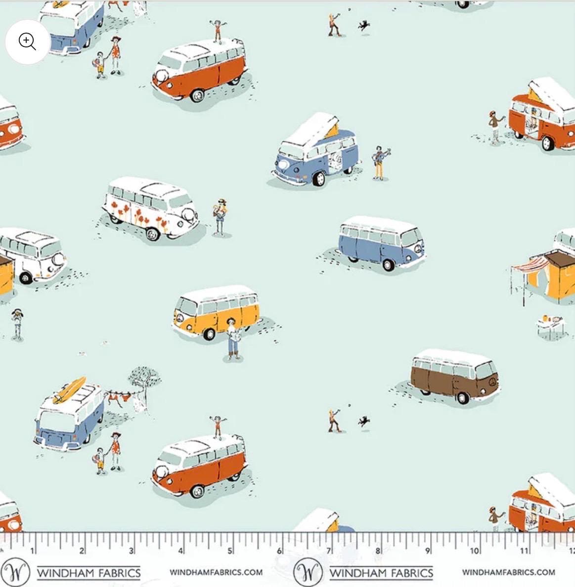 In Stock! Windham Fabrics - Heather Ross - Heather Ross Favorites - Bus - Sold by Half Yard