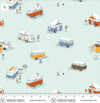 In Stock! Windham Fabrics - Heather Ross - Heather Ross Favorites - Bus - Sold by Half Yard