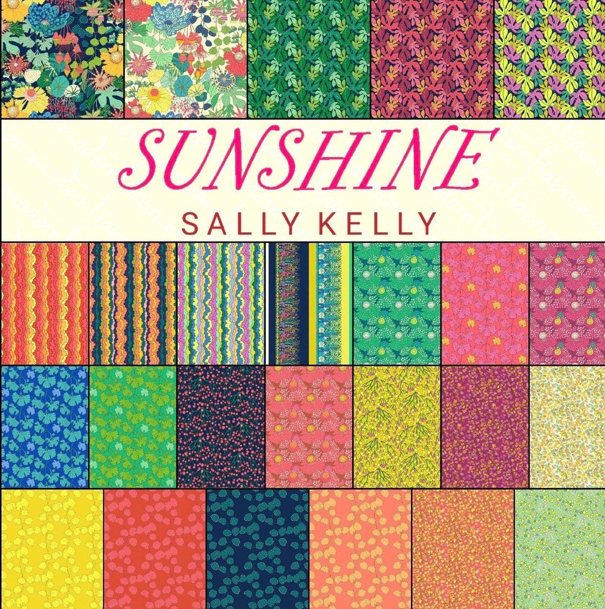Sally Kelly | Sunshine Ginkgo 54978D-10 Cerulean | Sold by Half Yard