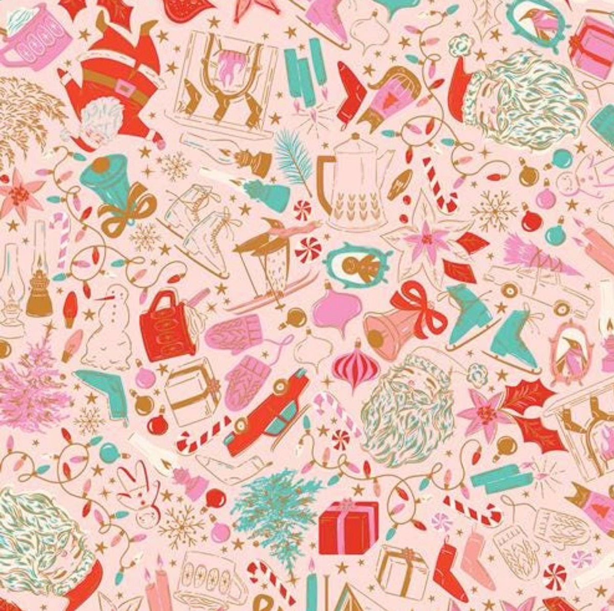 In Stock! | AGF Christmas in Color | CMC-25403 | Decked and Dazzled | Art Gallery Fabrics Christmas Cotton | Sold by Half Yard