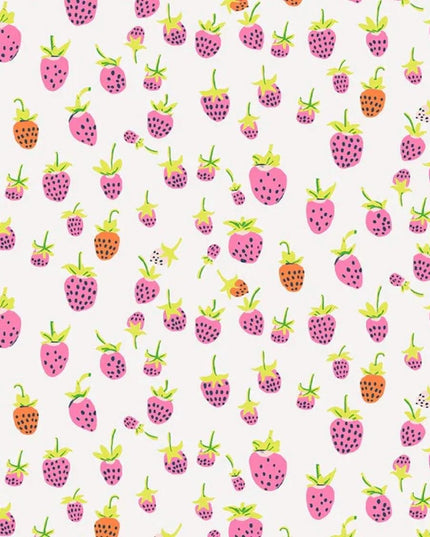 PRE-ORDER - JUNE 2026 || Windham Fabrics - Heather Ross - Heather Ross Favorites - Strawberries Blush - Sold by Half Yard