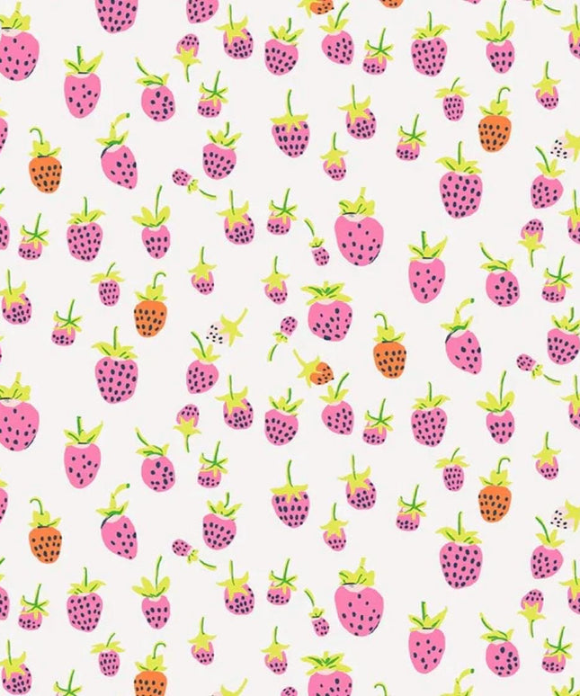 PRE-ORDER - JUNE 2026 || Windham Fabrics - Heather Ross - Heather Ross Favorites - Strawberries Blush - Sold by Half Yard