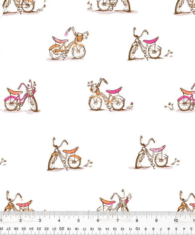 PRE-ORDER - JUNE 2026 || Windham Fabrics - Heather Ross - Heather Ross Favorites - Dream Bike - Sold by Half Yard