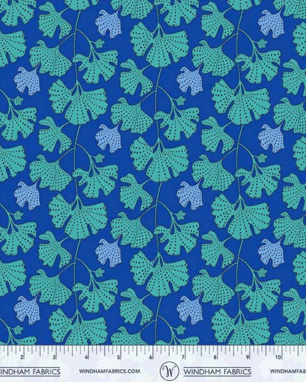 PRE-ORDER Sally Kelly | APRIL 2026 | Sunshine Ginkgo 54978D-10 Cerulean | Sold by Half Yard