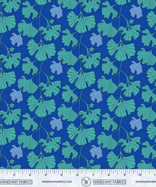 PRE-ORDER Sally Kelly | APRIL 2026 | Sunshine Ginkgo 54978D-10 Cerulean | Sold by Half Yard