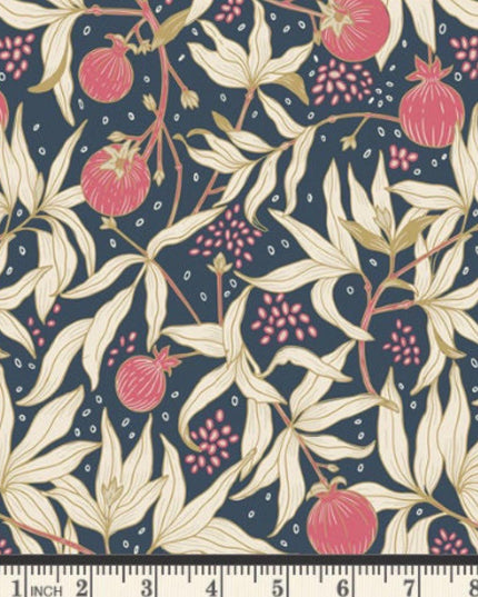 AGF Fabric | Dancing Pomegranates | AGF Spring Equinox  | Sold by the Half Yard | Dragonfly
