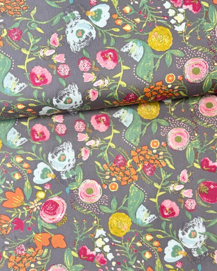 AGF Fabric | Floral Cotton Fabric, Budquette Nightfall, Art Gallery Fabrics, Emmy Grace, Bari J. - Sold by Half Yard