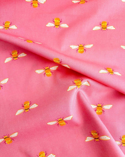 Bumble in Blush, Marigold Collection, by AGF Studio, 100% Premium Cotton Fabric, Sold by the Half Yard