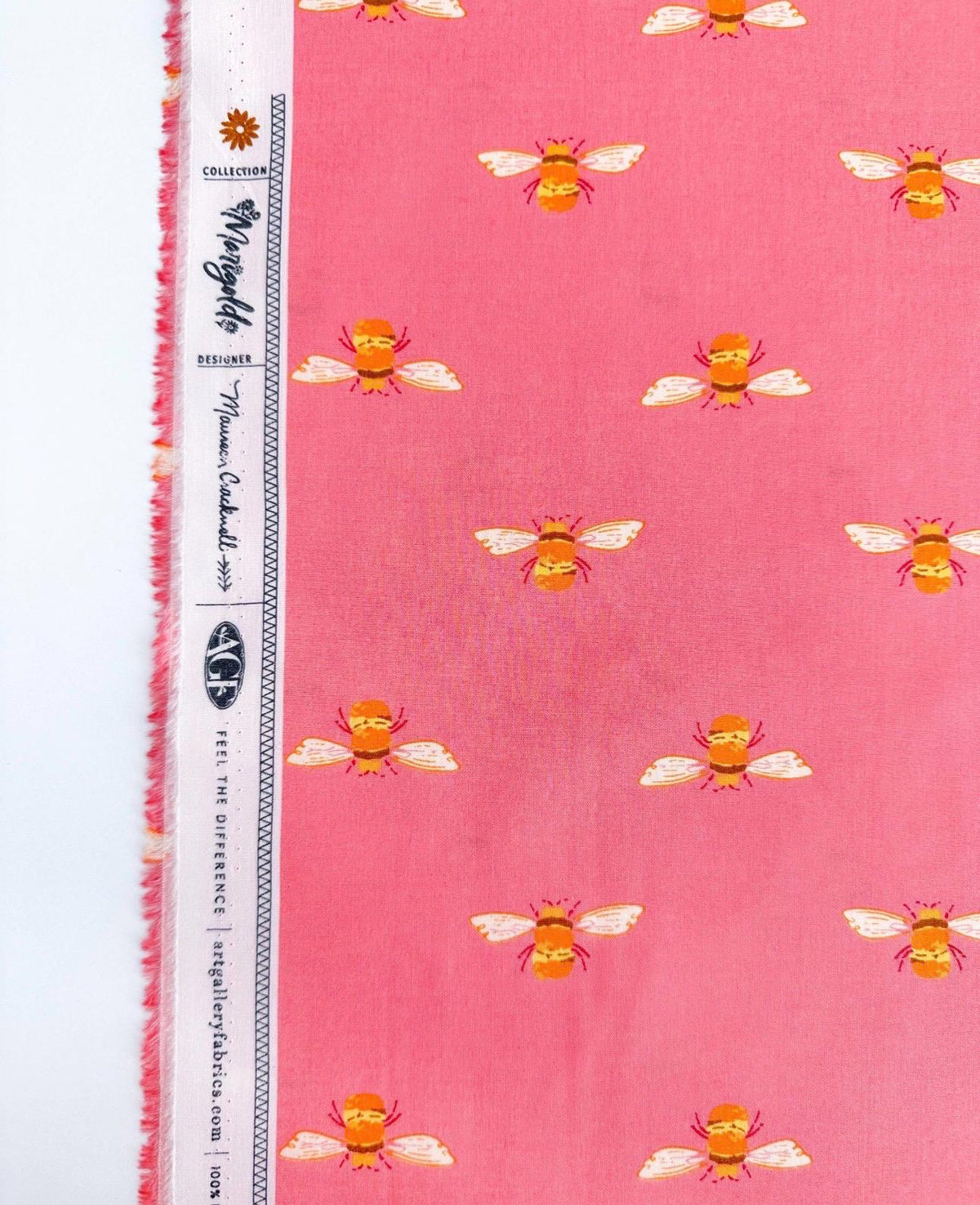 Bumble in Blush, Marigold Collection, by AGF Studio, 100% Premium Cotton Fabric, Sold by the Half Yard