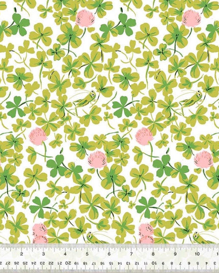 Heather Ross Studio Edit, Cricket Clover in Pink - Windham Fabrics - Sold by the Half Yard