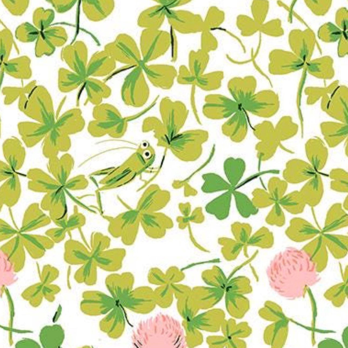 Heather Ross Studio Edit, Cricket Clover in Pink - Windham Fabrics - Sold by the Half Yard