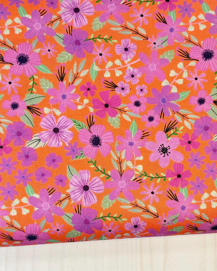 Mia Charro |  Blossom Bonanza - Strawberry | Free Spirit Fabric | 100% Cotton Fabric | Sold by the Half Yard