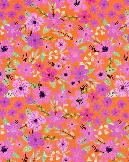 Mia Charro |  Blossom Bonanza - Strawberry | Free Spirit Fabric | 100% Cotton Fabric | Sold by the Half Yard