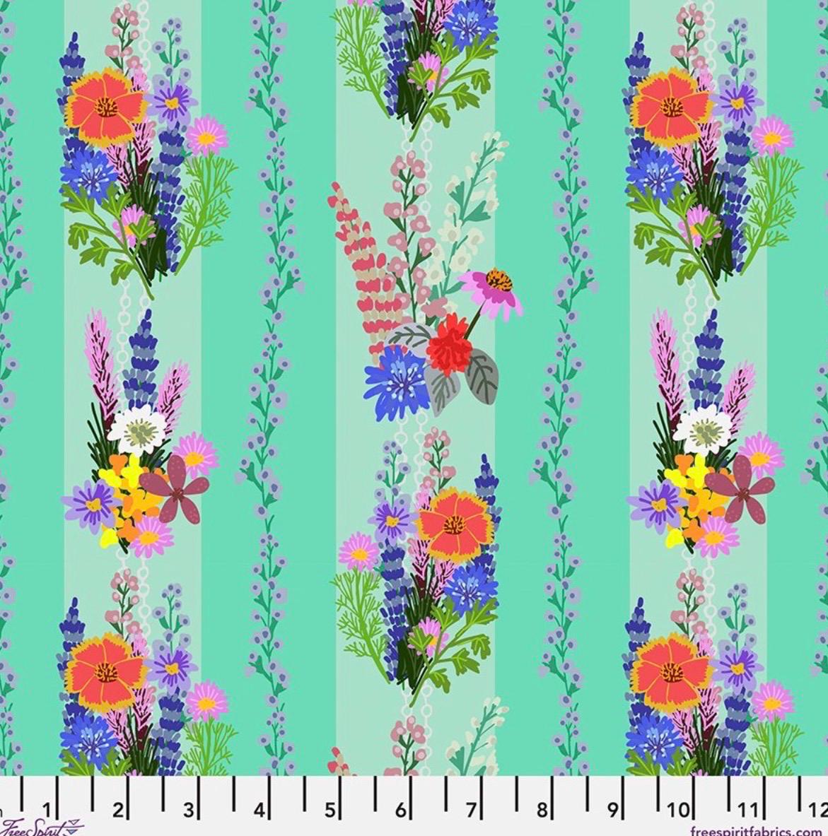 Mia Charro | Floral Firata Floral Fusion | Free Spirit Fabric | 100% Cotton Fabric | Sold by the Half Yard