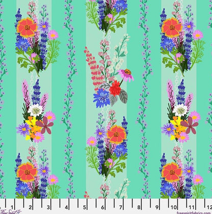 Mia Charro | Floral Firata Floral Fusion | Free Spirit Fabric | 100% Cotton Fabric | Sold by the Half Yard