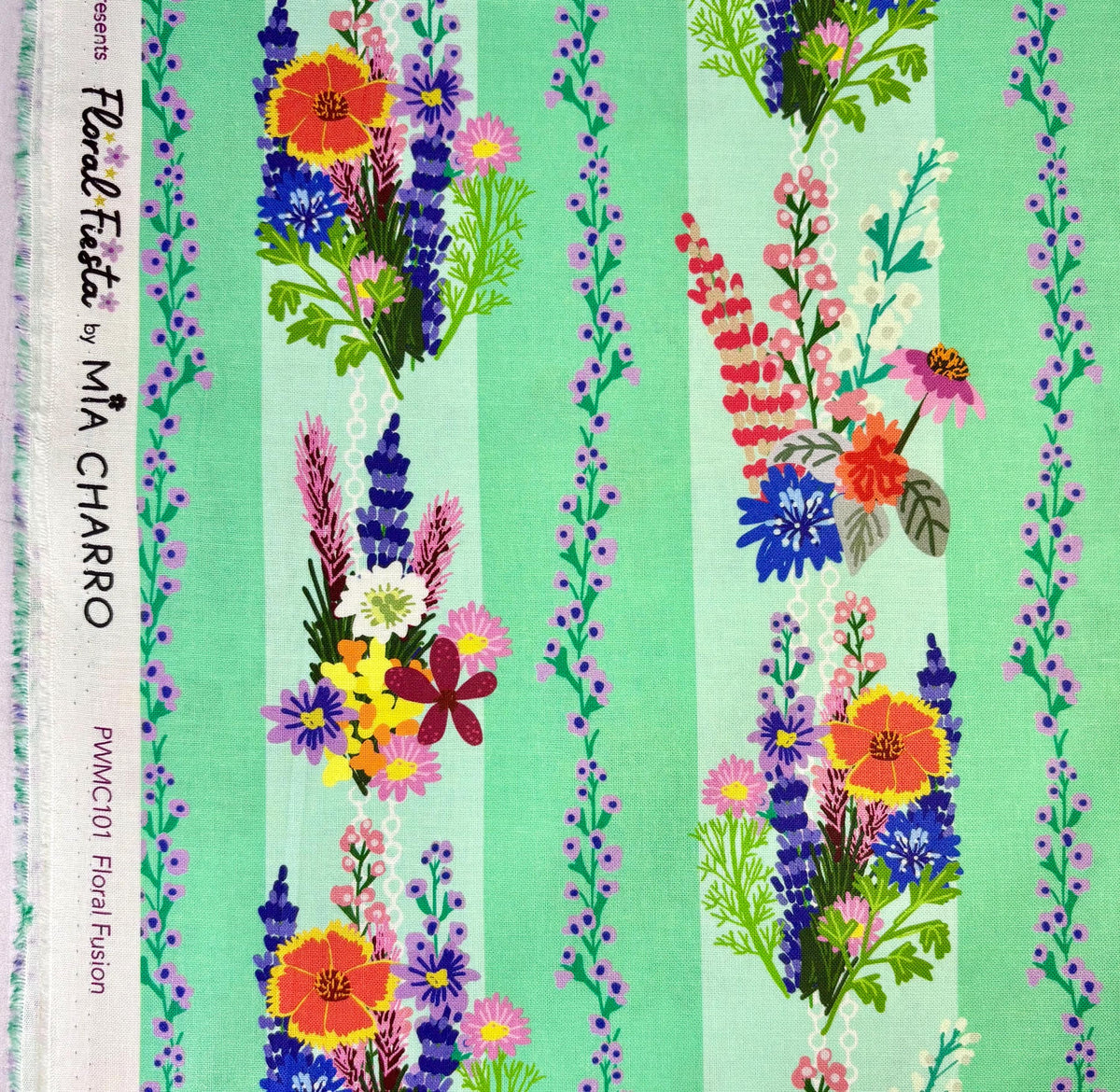 Mia Charro | Floral Firata Floral Fusion | Free Spirit Fabric | 100% Cotton Fabric | Sold by the Half Yard