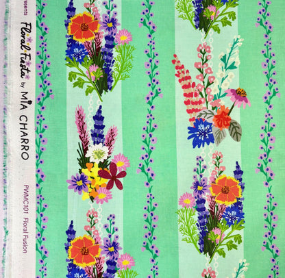 Mia Charro | Floral Firata Floral Fusion | Free Spirit Fabric | 100% Cotton Fabric | Sold by the Half Yard