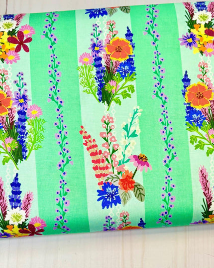 Mia Charro | Floral Firata Floral Fusion | Free Spirit Fabric | 100% Cotton Fabric | Sold by the Half Yard