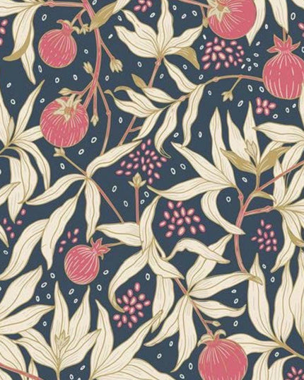 AGF Fabric | Dancing Pomegranates | AGF Spring Equinox  | Sold by the Half Yard | Dragonfly