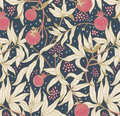 AGF Fabric | Dancing Pomegranates | AGF Spring Equinox | Sold by the Half Yard | Dragonfly