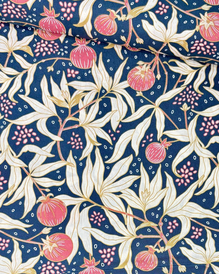 AGF Fabric | Dancing Pomegranates | AGF Spring Equinox  | Sold by the Half Yard | Dragonfly